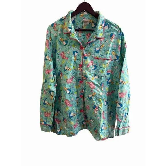 Alice In Wonderland Disney Store 3xl Flannel Cotton Pajama Set Drawstring Plus - Picture 2 of 10